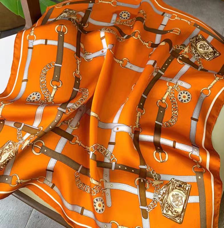 100% Mulberry Silk Scarf, 53cm Square Silk Scarf, 12 Momme