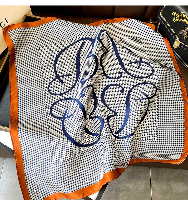 Luxury 12 Momme Mulberry Silk Scarf, 53cm Classic Square Silk Neck Scarf