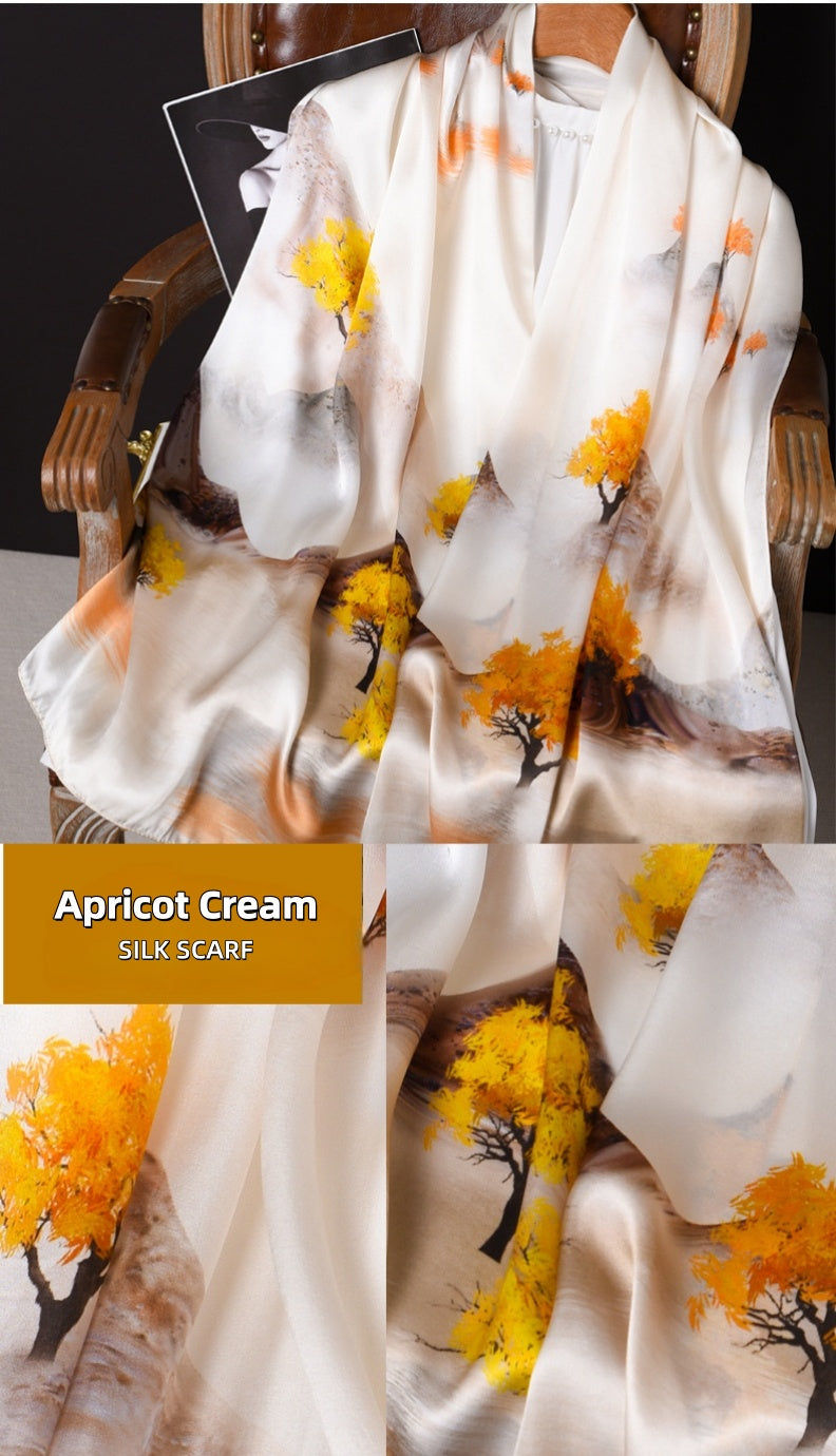 100% Mulberry Silk Long Scarf-170*53 (12 Momme Charmeuse)