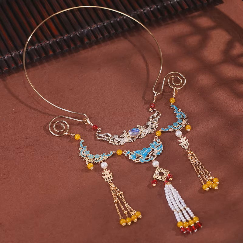 Handcrafted Ming-style Hanfu Accessories: Tassel Collar