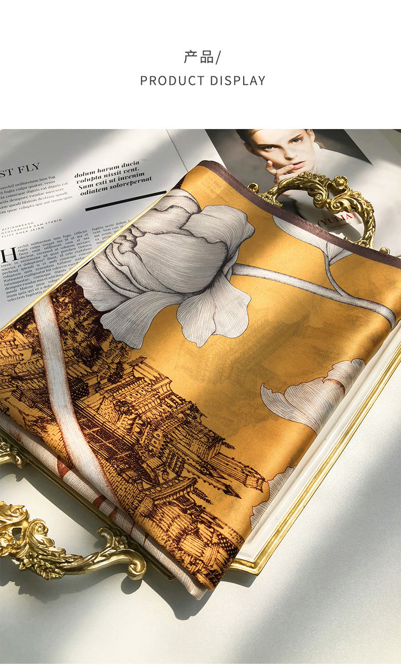 100% Mulberry Silk Long Scarf-170*53 (12 Momme Charmeuse)