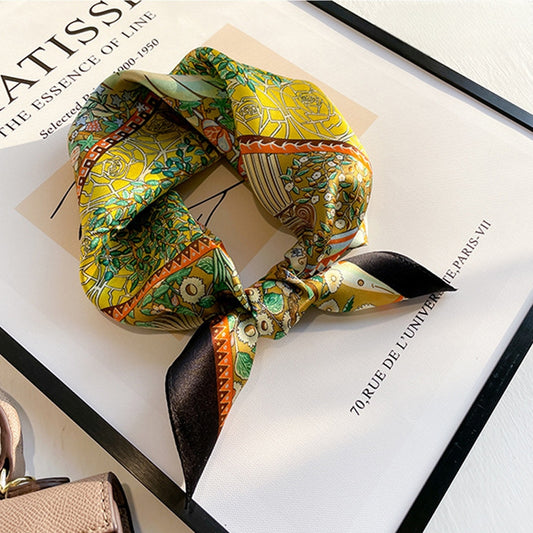 Luxury 12 Momme Mulberry Silk Scarf, 53cm Classic Square Silk Neck Scarf