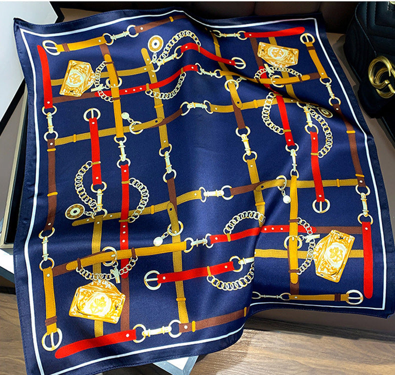 100% Mulberry Silk Scarf, 53cm Square Silk Scarf, 12 Momme