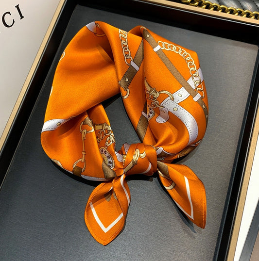 100% Mulberry Silk Scarf, 53cm Square Silk Scarf, 12 Momme