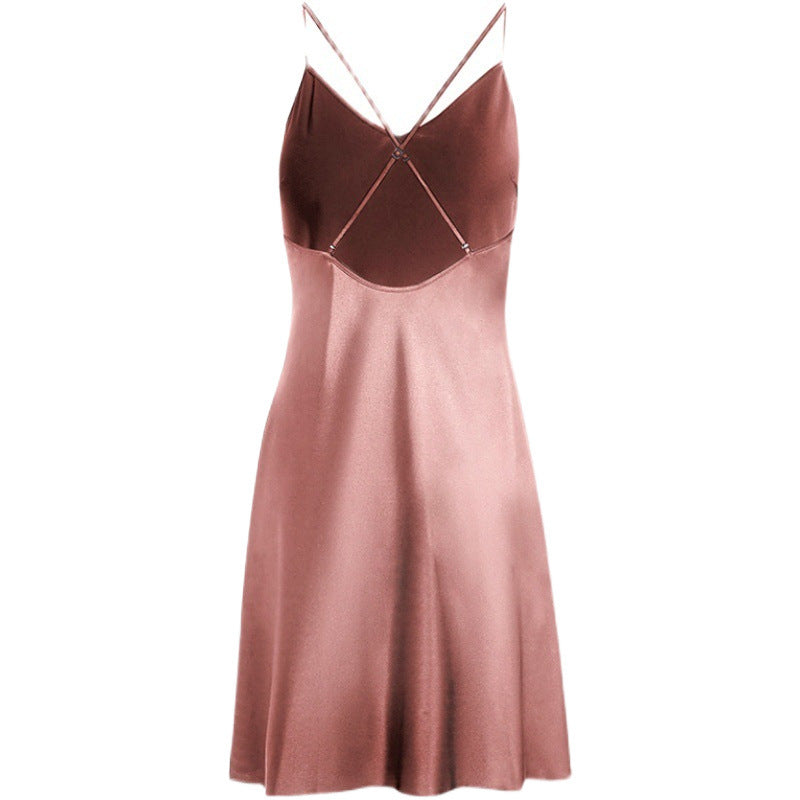 Sexy Silk Nightdress（wine red）