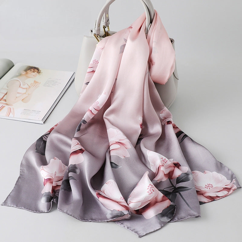 100% Mulberry Silk Long Scarf-170*53  (12 Momme Charmeuse)