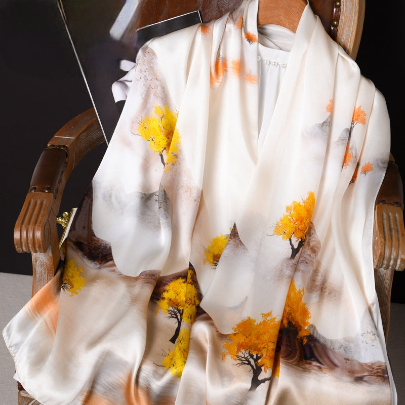 100% Mulberry Silk Long Scarf-170*53  (12 Momme Charmeuse)