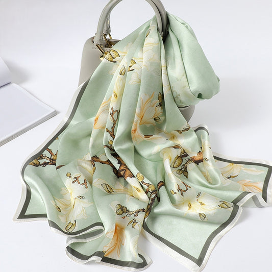 100% Mulberry Silk Long Scarf(170*53), 12 Momme Charmeuse
