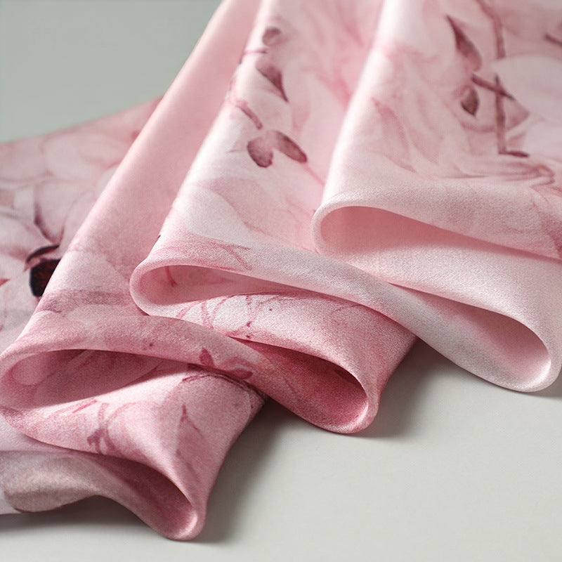 100% Mulberry Silk Long Scarf-170*53  (12 Momme Charmeuse)