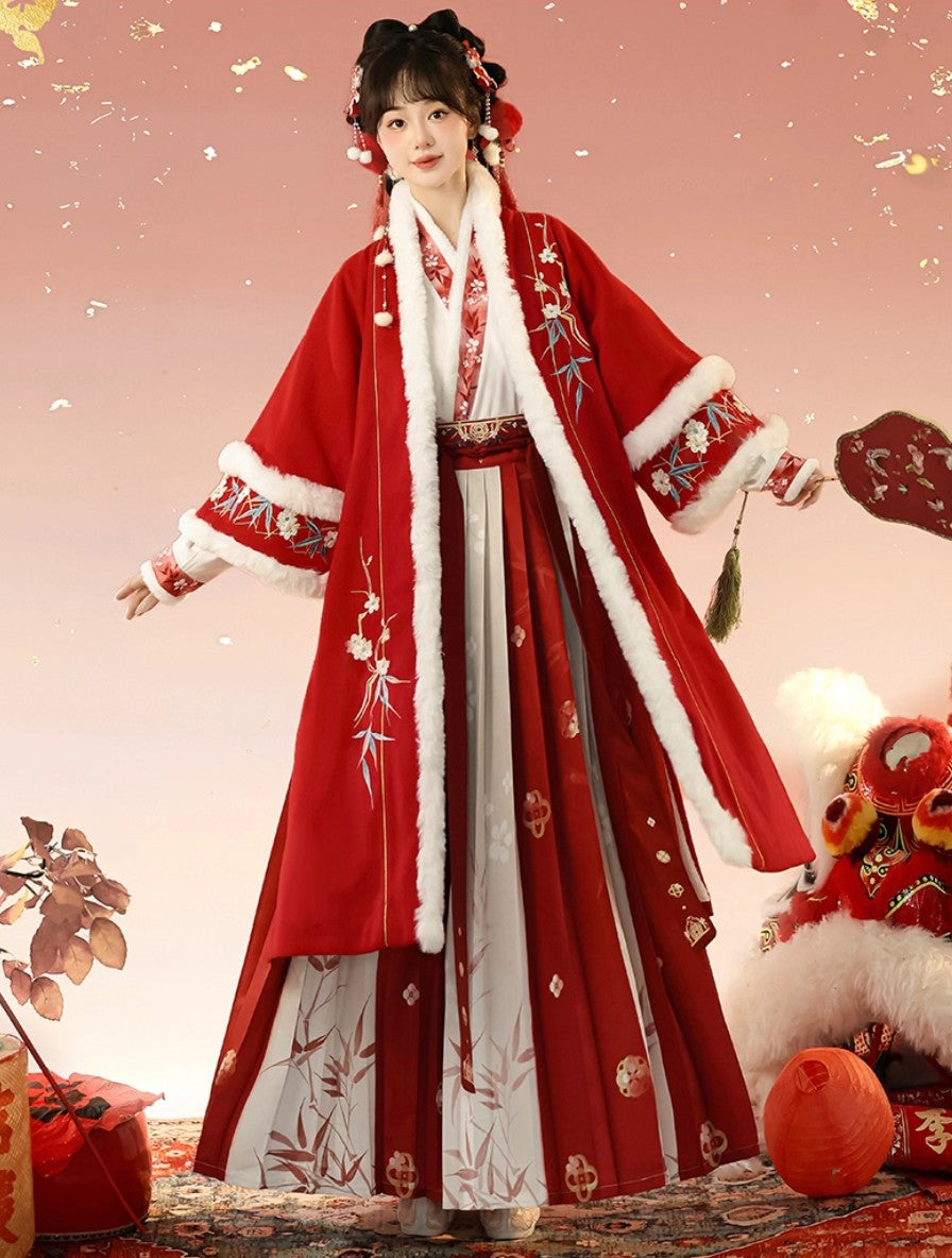 Winter Women's Hanfu Song Dynasty Style: Hanfu Outfit Set