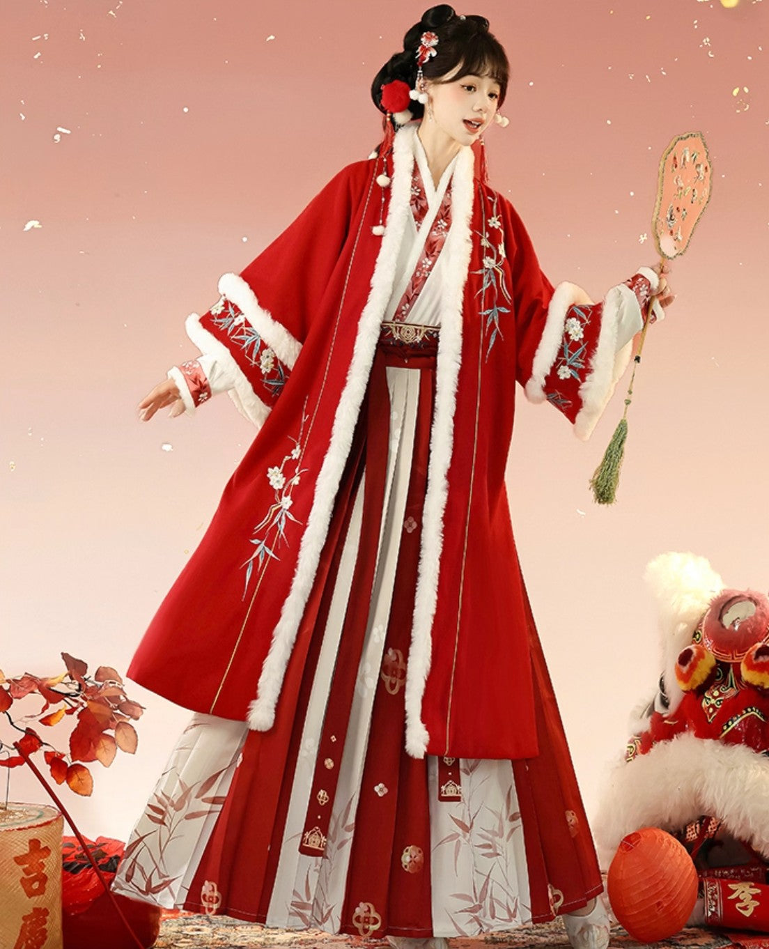 Winter Women's Hanfu Song Dynasty Style: Hanfu Outfit Set