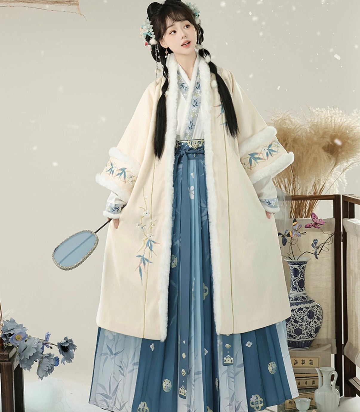Winter Women's Hanfu Song Dynasty Style: Hanfu Outfit Set