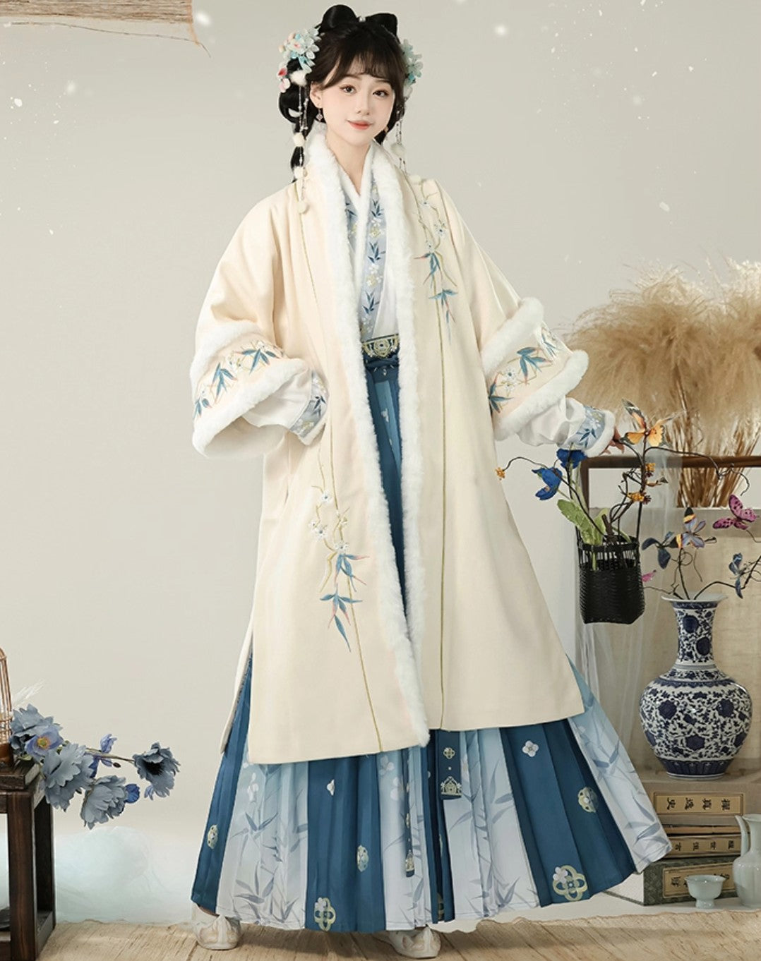 Winter Women's Hanfu Song Dynasty Style: Hanfu Outfit Set