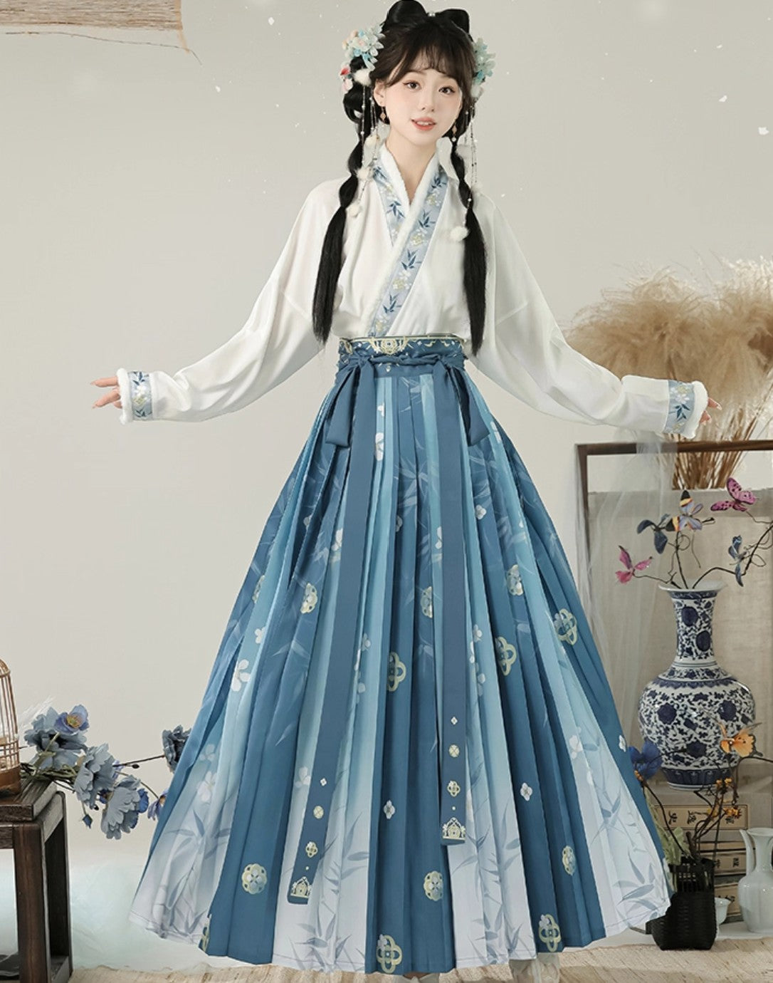 Winter Women's Hanfu Song Dynasty Style: Hanfu Outfit Set