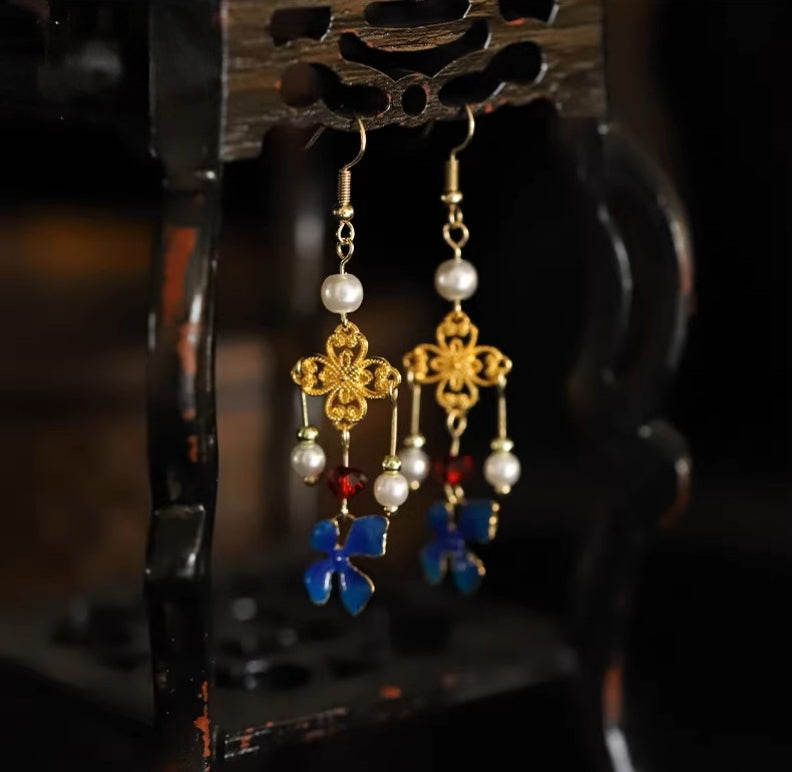 Handcrafted Phoenix Coronet Headpiece Set for Ming-style Hanfu