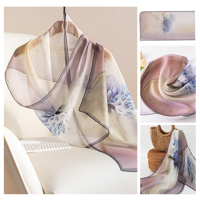 100% Silk Long Scarf (160cm*42cm)