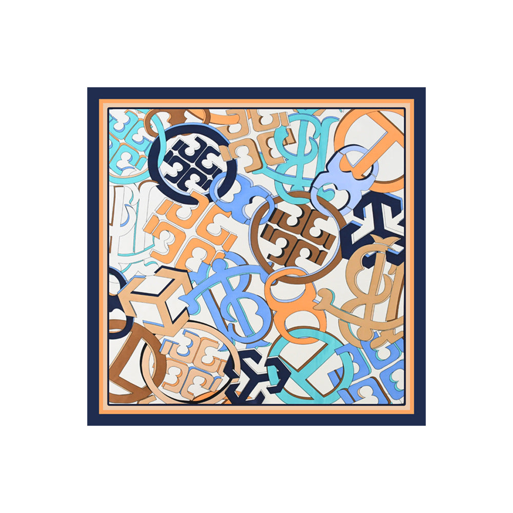 Gemstone Butterfly Silk Scarf– 100% Silk Crepe de Chine Square (65cm*65cm))