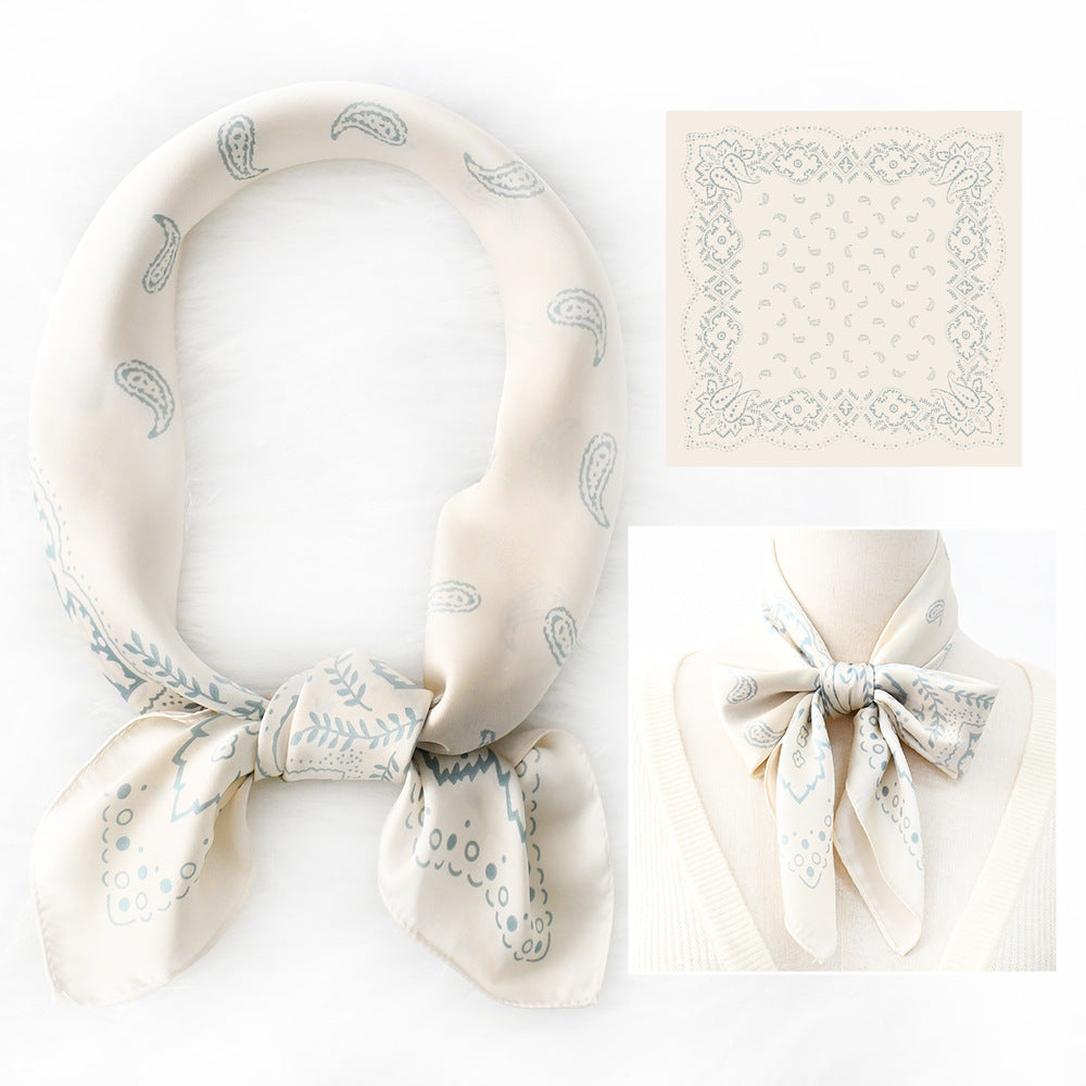 Gemstone Butterfly Silk Scarf– 100% Silk Crepe de Chine Square (65cm*65cm))