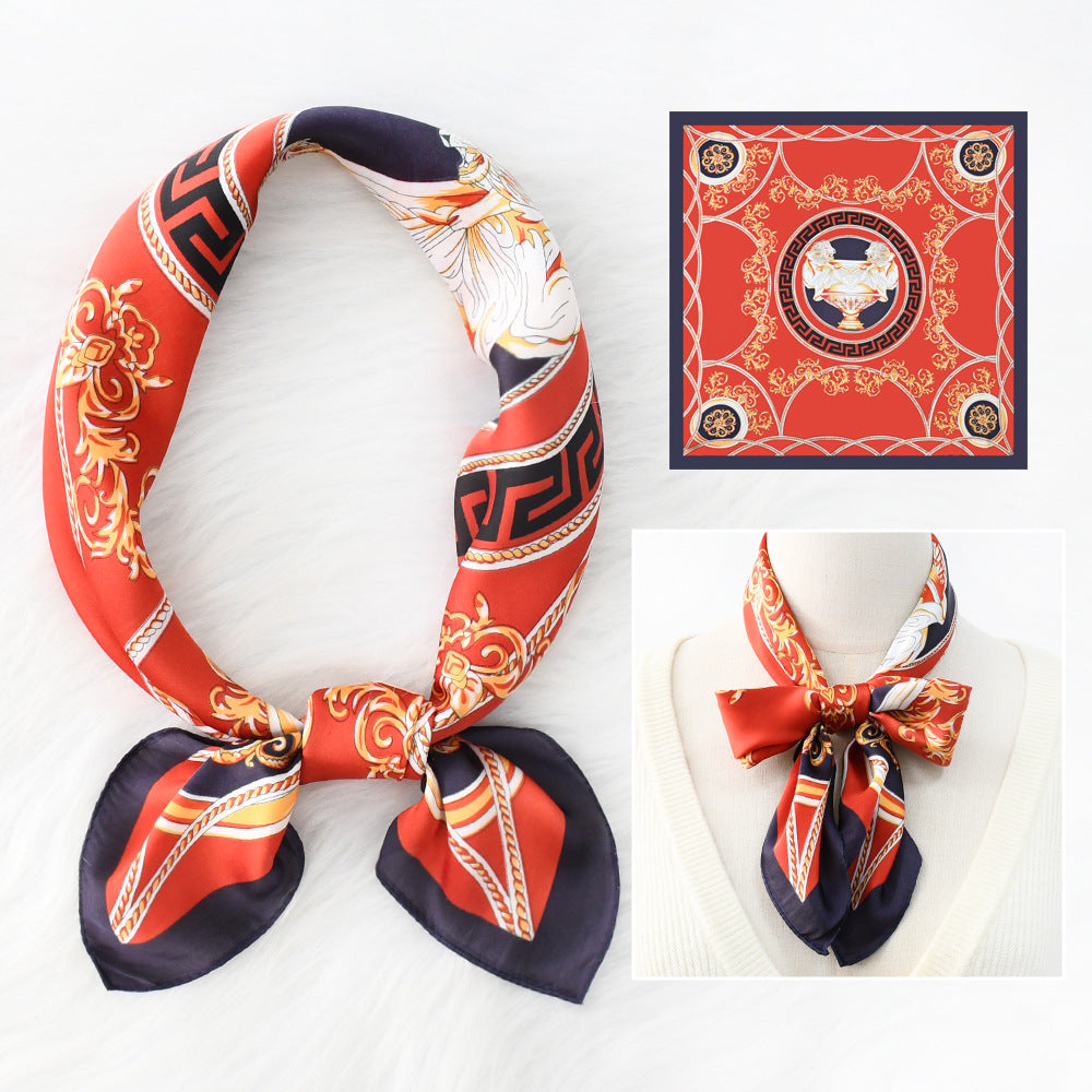 Gemstone Butterfly Silk Scarf– 100% Silk Crepe de Chine Square (65cm*65cm))