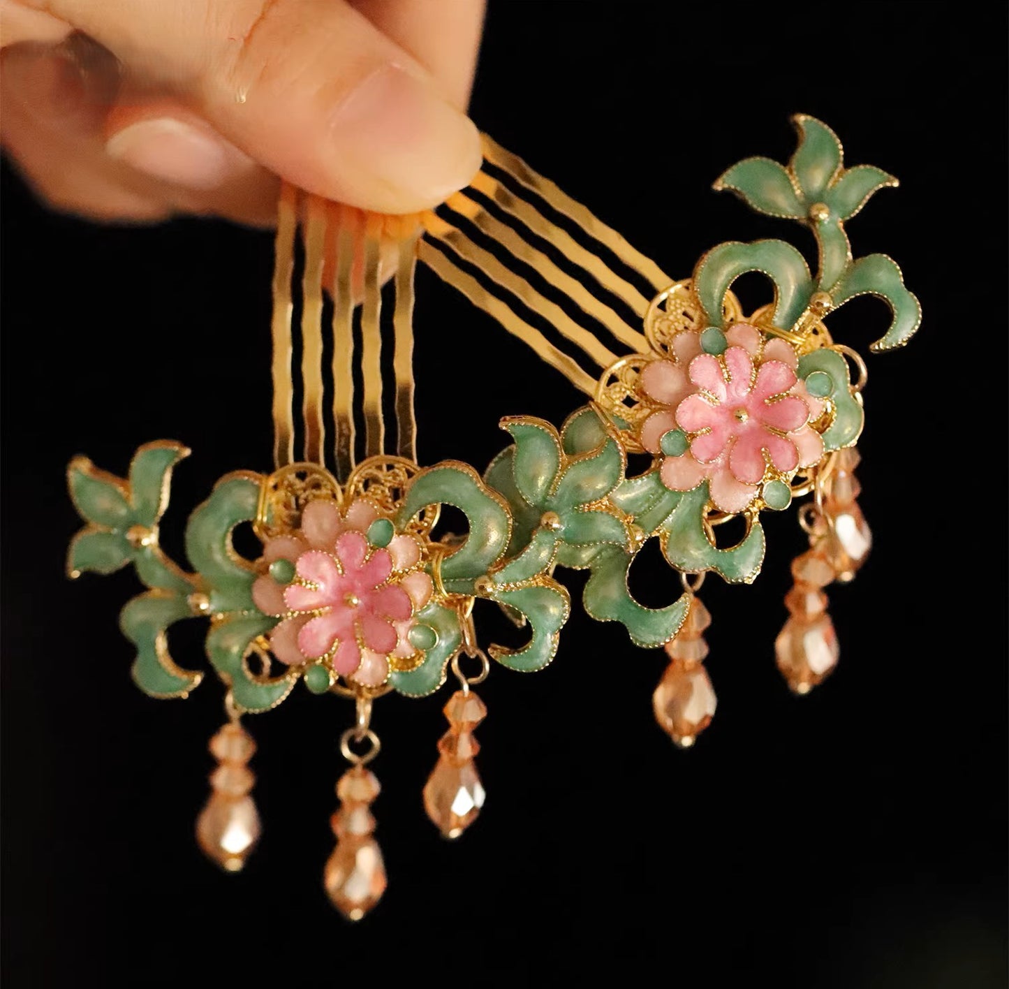 Handcrafted Chinese Traditional Hanfu Phoenix Coronet Headpiece & Hair Accessories