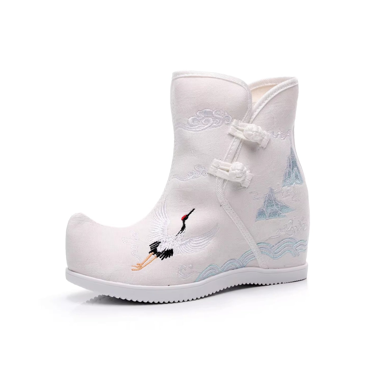 Embroidered Ancient-style Ankle Boots | New Hanfu Footwear