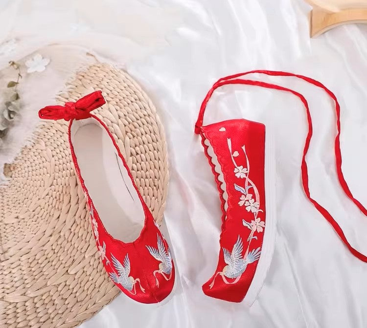 Spring & Summer New Hanfu Shoes for Women - Pointed Toe Embroidered Performance Shoes