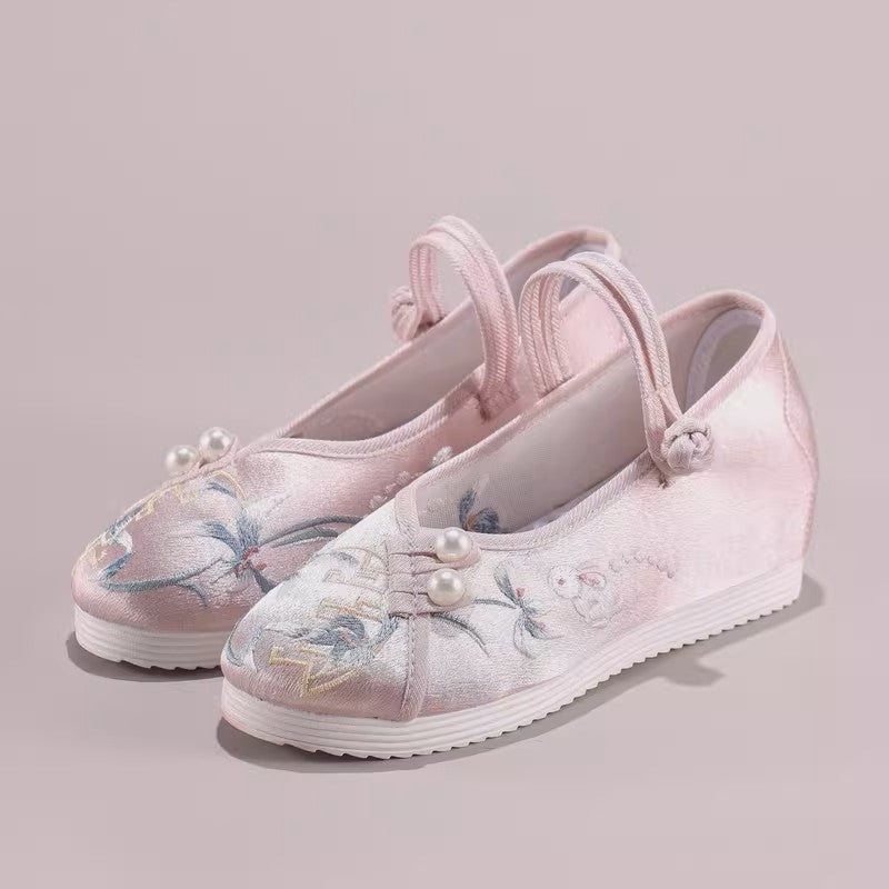 Spring & Summer New Hanfu Shoes for Women - Pointed Toe Embroidered Performance Shoes
