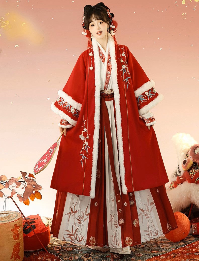 Winter Women's Hanfu Song Dynasty Style: Hanfu Outfit Set