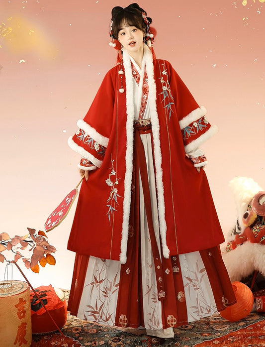 Winter Women's Hanfu Song Dynasty Style: Hanfu Outfit Set