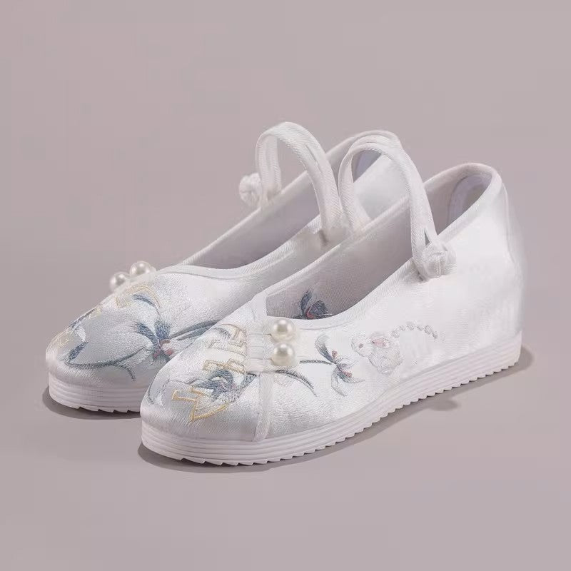 Spring & Summer New Hanfu Shoes for Women - Pointed Toe Embroidered Performance Shoes