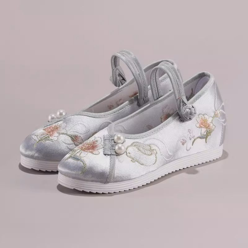 Spring & Summer New Hanfu Shoes for Women - Pointed Toe Embroidered Performance Shoes
