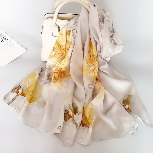 100% Mulberry Silk Long Scarf-170*53  (12 Momme Charmeuse)