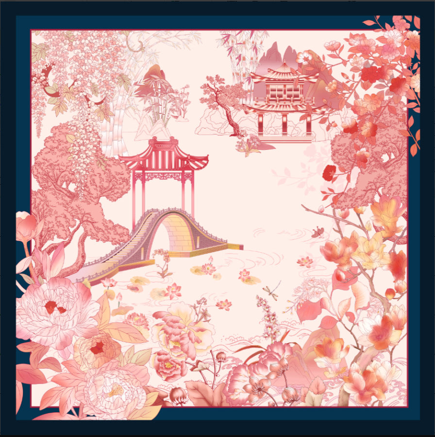 LAN SILK 2025 New 100% Mulberry Silk 65cm Charmeuse Silk Square Scarf