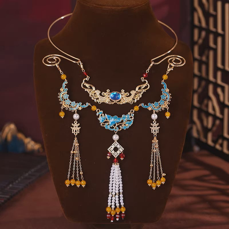 Handcrafted Ming-style Hanfu Accessories: Tassel Collar