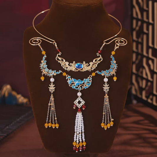 Handcrafted Ming-style Hanfu Accessories: Tassel Collar