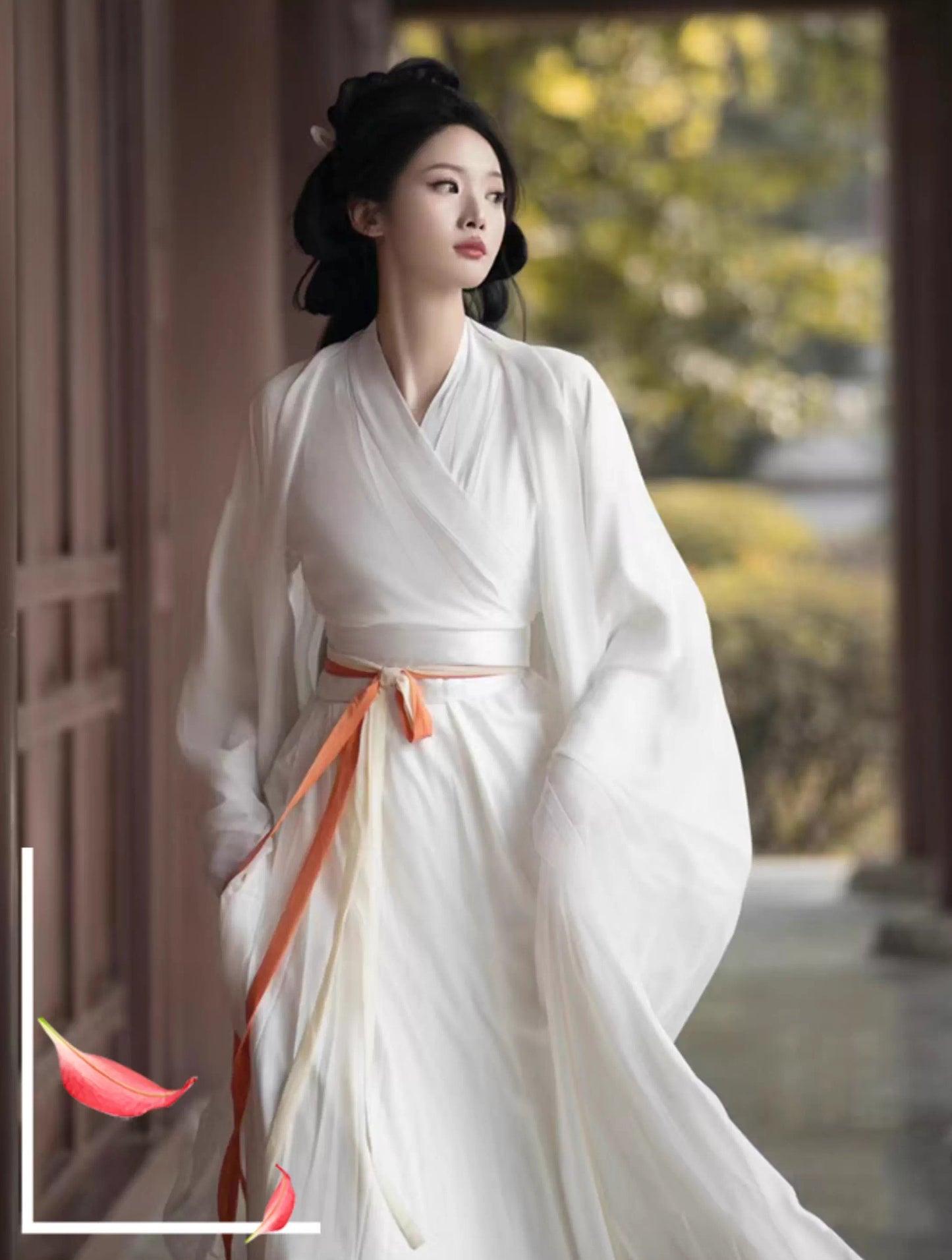 Wei-Jin Style Women's White Hanfu: Wide-sleeve Blouse & Ru Skirt