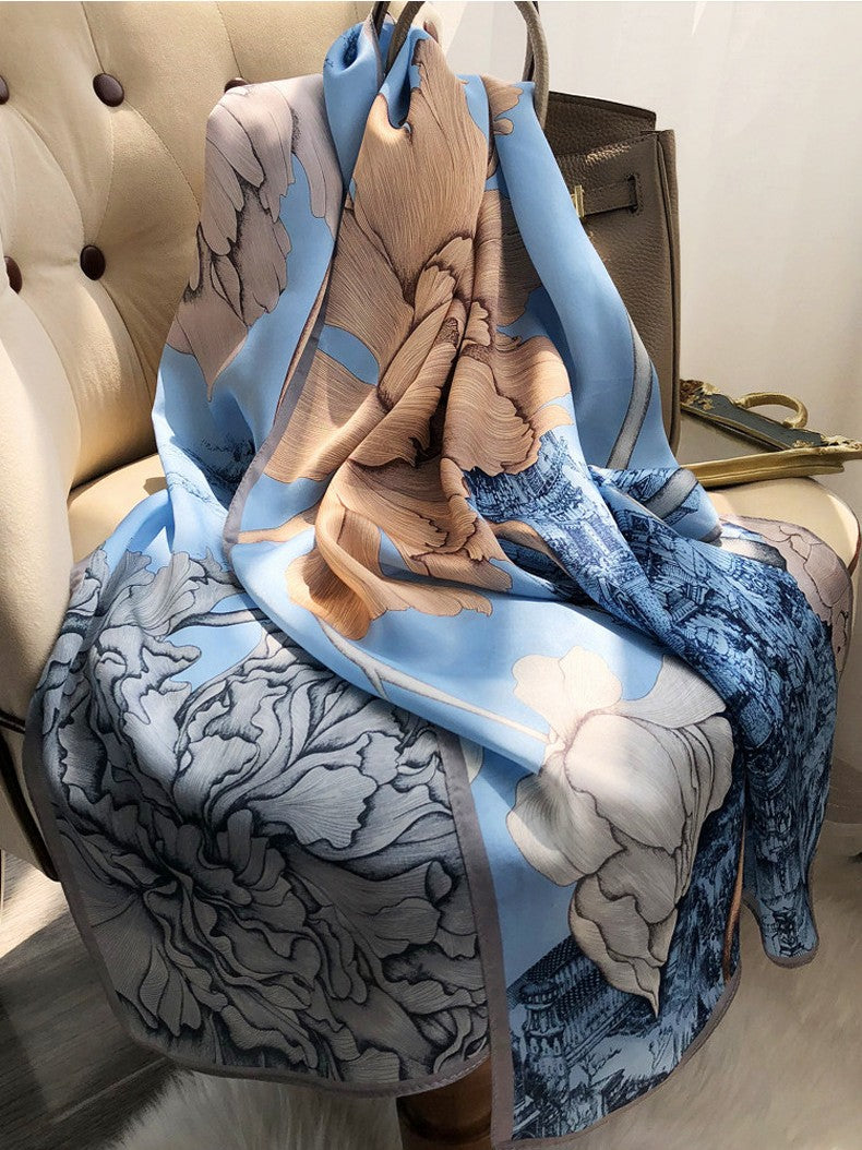 100% Mulberry Silk Long Scarf-170*53  (12 Momme Charmeuse)