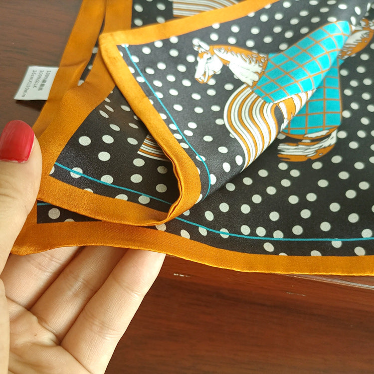 Pure Silk Long Double-Layer Reversible Scarf-145*15CM