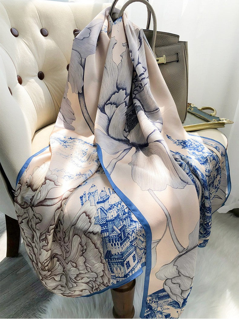 100% Mulberry Silk Long Scarf-170*53  (12 Momme Charmeuse)