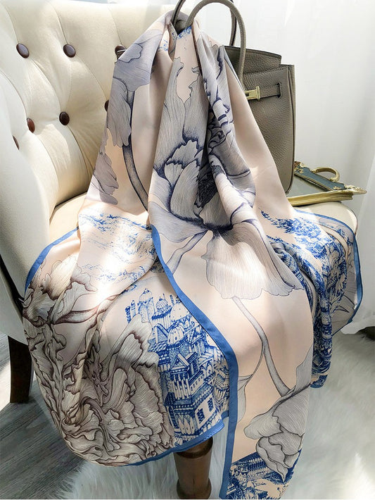 100% Mulberry Silk Long Scarf-170*53  (12 Momme Charmeuse)