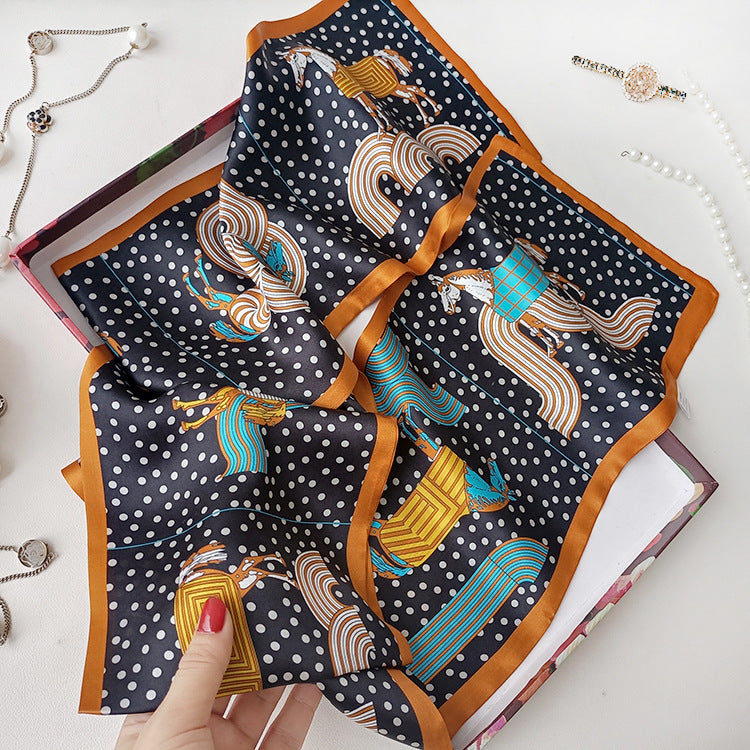 Pure Silk Long Double-Layer Reversible Scarf-145*15CM