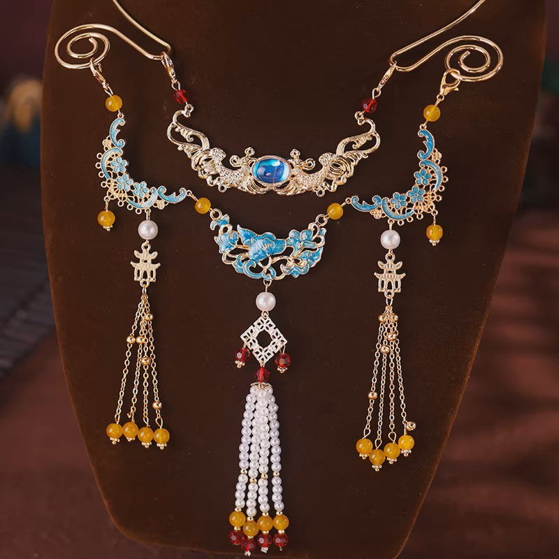 Handcrafted Ming-style Hanfu Accessories: Tassel Collar