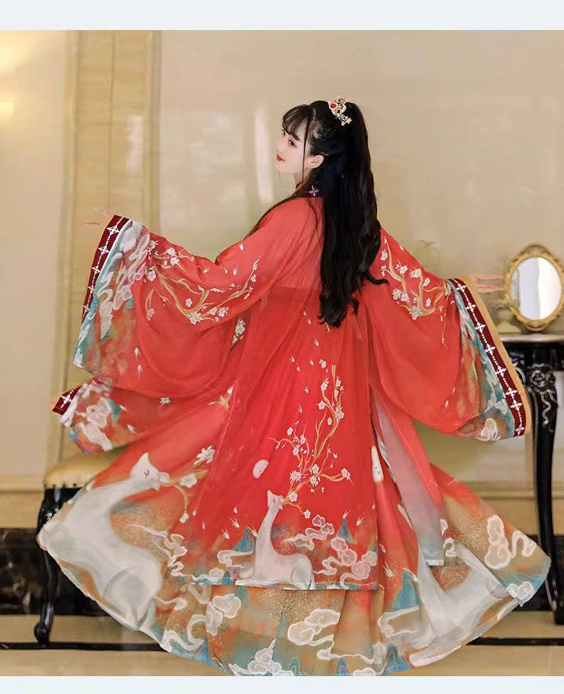 Jin Dynasty-Style Hanfu Autumn Collection: Traditional Cross-Collar High-Waisted Ruqun for Daily Wear