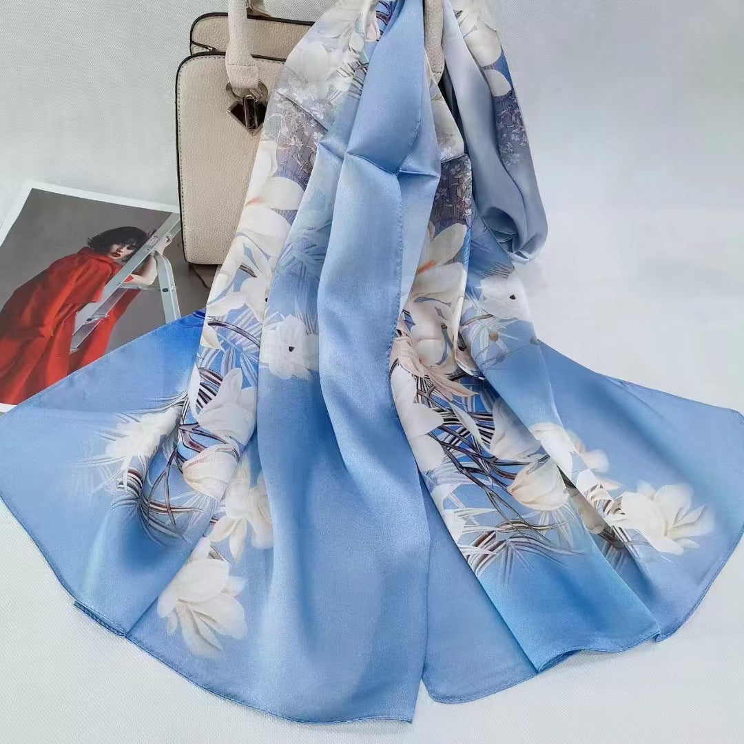 100% Mulberry Silk Scarf, 170*53cm Silk Scarf, 12 Momme-Smooth & delicate, lightweight & breathable