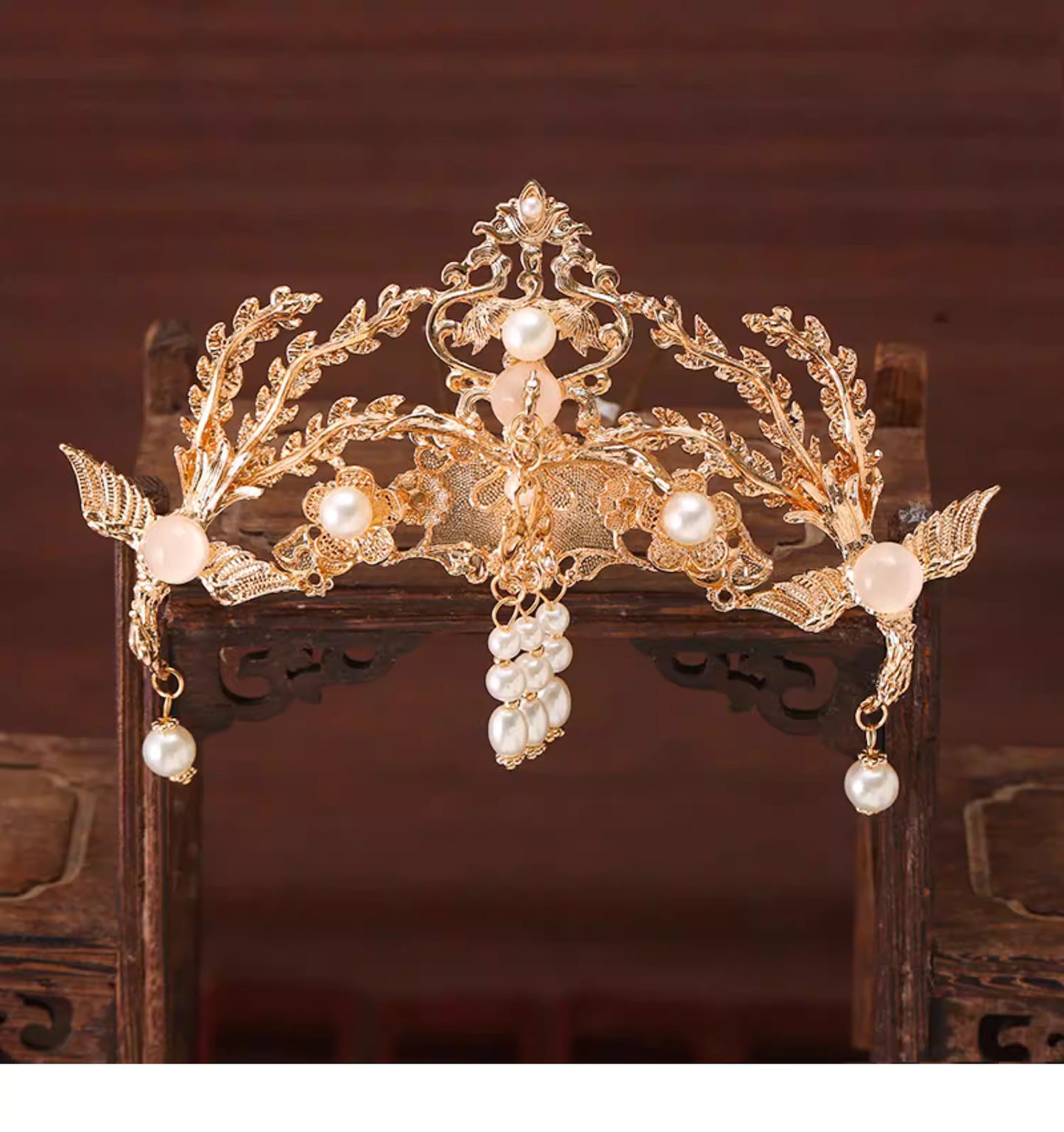 Ancient-style Hair Accessory Set: Tassel Hairpins & Coronet