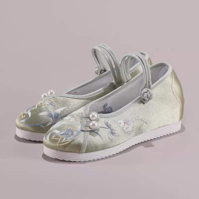 Spring & Summer New Hanfu Shoes for Women - Pointed Toe Embroidered Performance Shoes