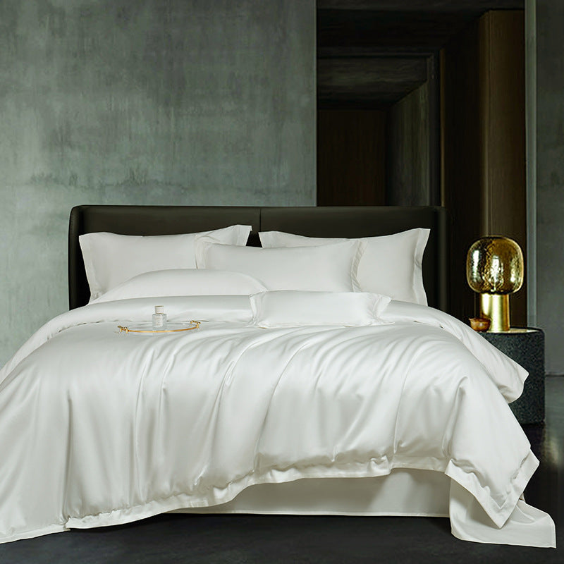 Luxury 100% Mulberry Silk Bedding Set - Double-Faced Silk Duvet Cover & Sheets for Bare Skin Sleep