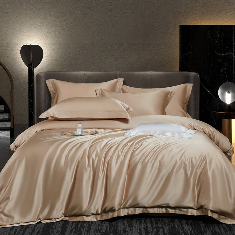 Luxury 100% Mulberry Silk Bedding Set - Double-Faced Silk Duvet Cover & Sheets for Bare Skin Sleep