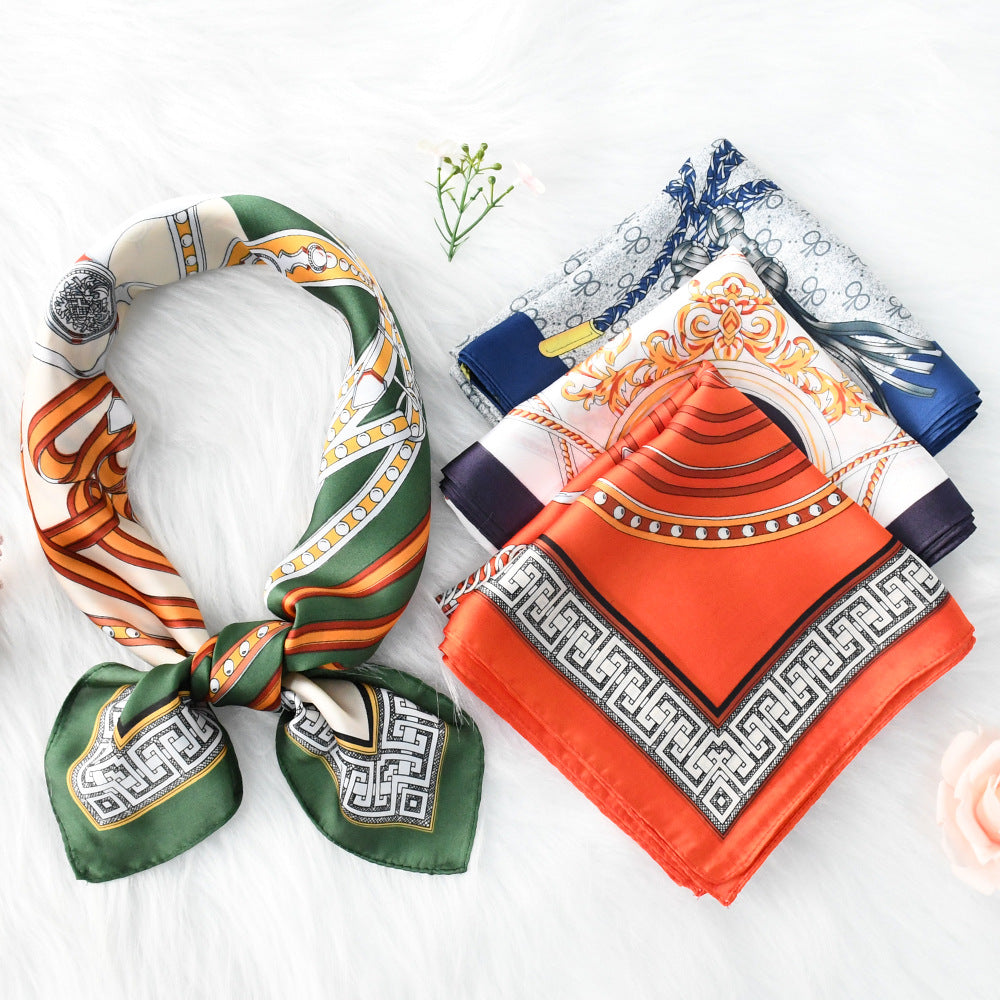 Gemstone Butterfly Silk Scarf– 100% Silk Crepe de Chine Square (65cm*65cm))