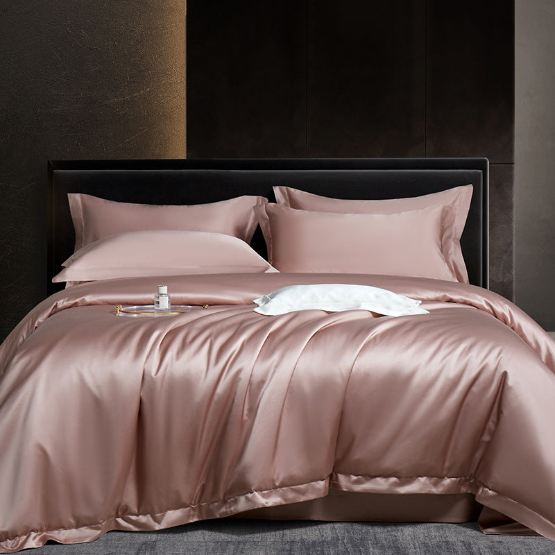 Luxury 100% Mulberry Silk Bedding Set - Double-Faced Silk Duvet Cover & Sheets for Bare Skin Sleep